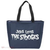 Jesus Loves The Stooges Tote Bag thumb 0