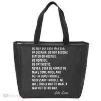 John Lewis Tee Get In Good Necessary Trouble Social Justice Tote Bag thumb 0