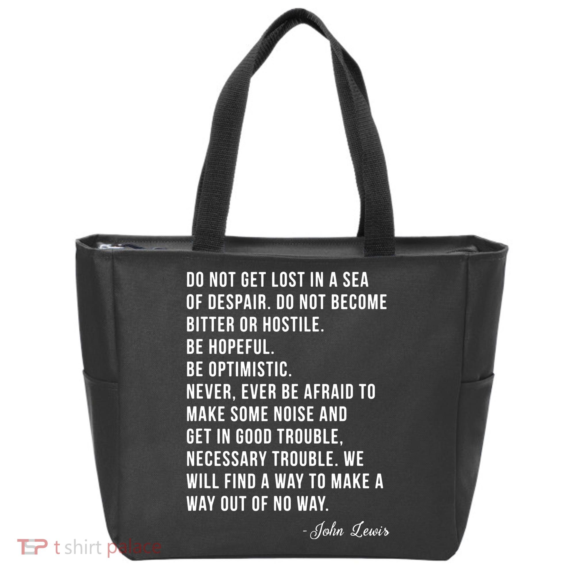 John Lewis Tee Get In Good Necessary Trouble Social Justice Tote Bag