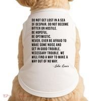 John Lewis Tee Get In Good Necessary Trouble Social Justice Doggie Tank thumb 0