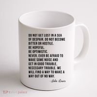 John Lewis Tee Get In Good Necessary Trouble Social Justice Coffee Mug thumb 1