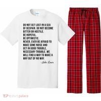 John Lewis Tee Get In Good Necessary Trouble Social Justice Pajama Set thumb 0