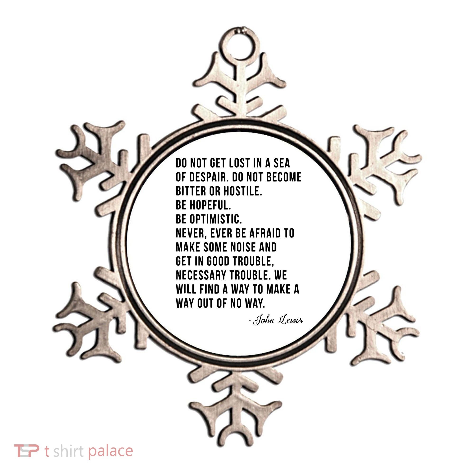 John Lewis Tee Get In Good Necessary Trouble Social Justice Ornament