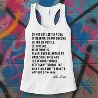 John Lewis Tee Get In Good Necessary Trouble Social Justice Women's Tank Top thumb 3