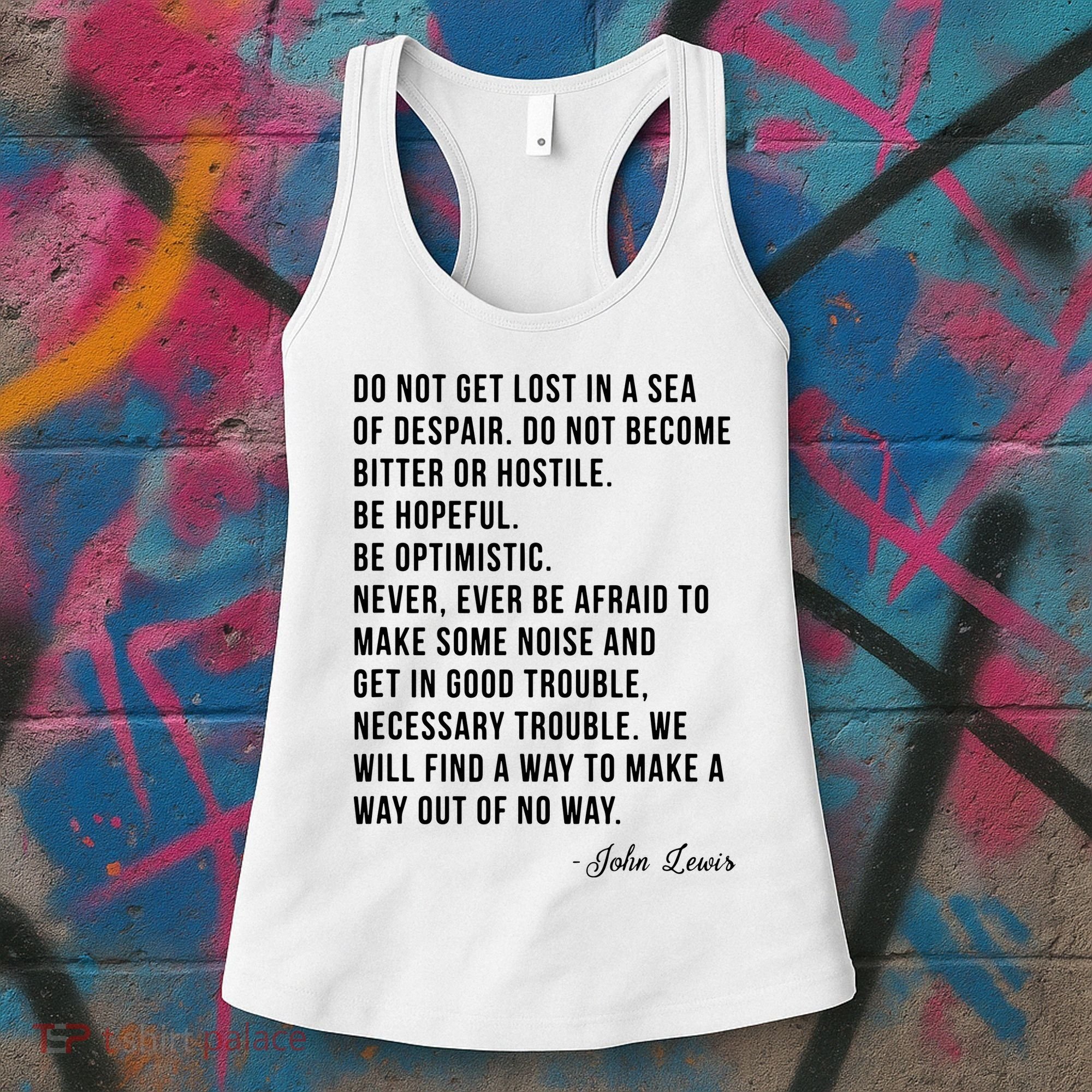 John Lewis Tee Get In Good Necessary Trouble Social Justice Women's Tank Top