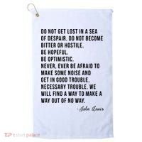 John Lewis Tee Get In Good Necessary Trouble Social Justice Golf Towel thumb 0