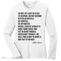 John Lewis Tee Get In Good Necessary Trouble Social Justice Women's Long Sleeve Shirt thumb 0