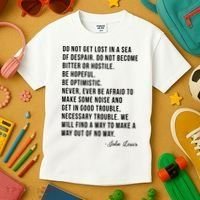 John Lewis Tee Get In Good Necessary Trouble Social Justice Kids T-Shirt thumb 3