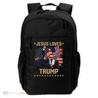 Jesus Loves Trump 2024 Strong Support Backpack thumb 0