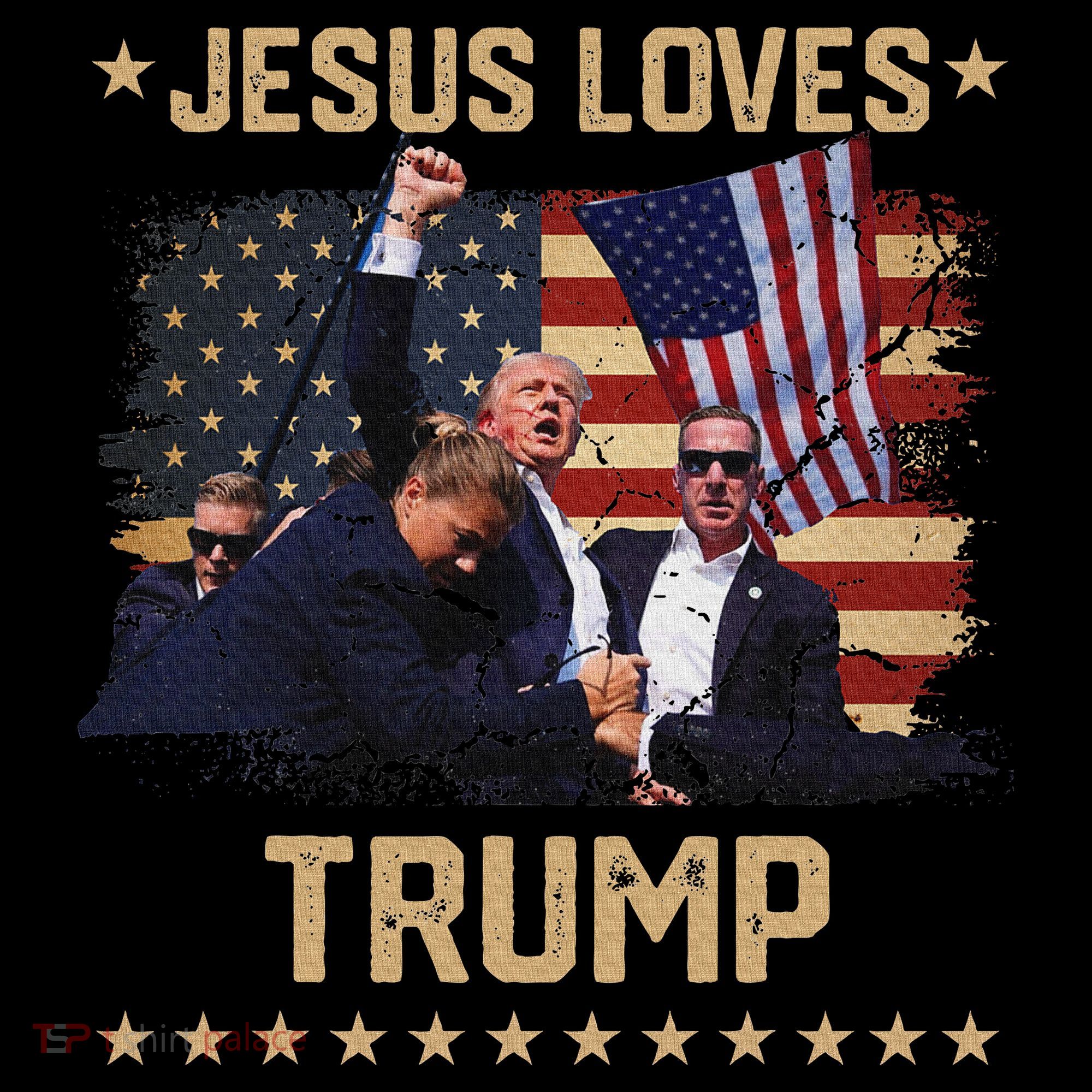 Jesus Loves Trump 2024 Strong Support Women's Hoodie