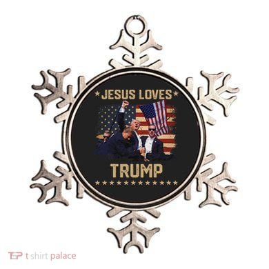 Jesus Loves Trump 2024 Strong Support Ornament
