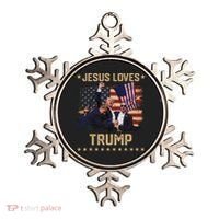 Jesus Loves Trump 2024 Strong Support Ornament thumb 0