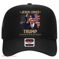 Jesus Loves Trump 2024 Strong Support Hat thumb 0