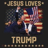 Jesus Loves Trump 2024 Strong Support Golf Towel thumb 3