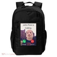 John Pork Is Calling Fuuny Answer Call Phone  Backpack thumb 0