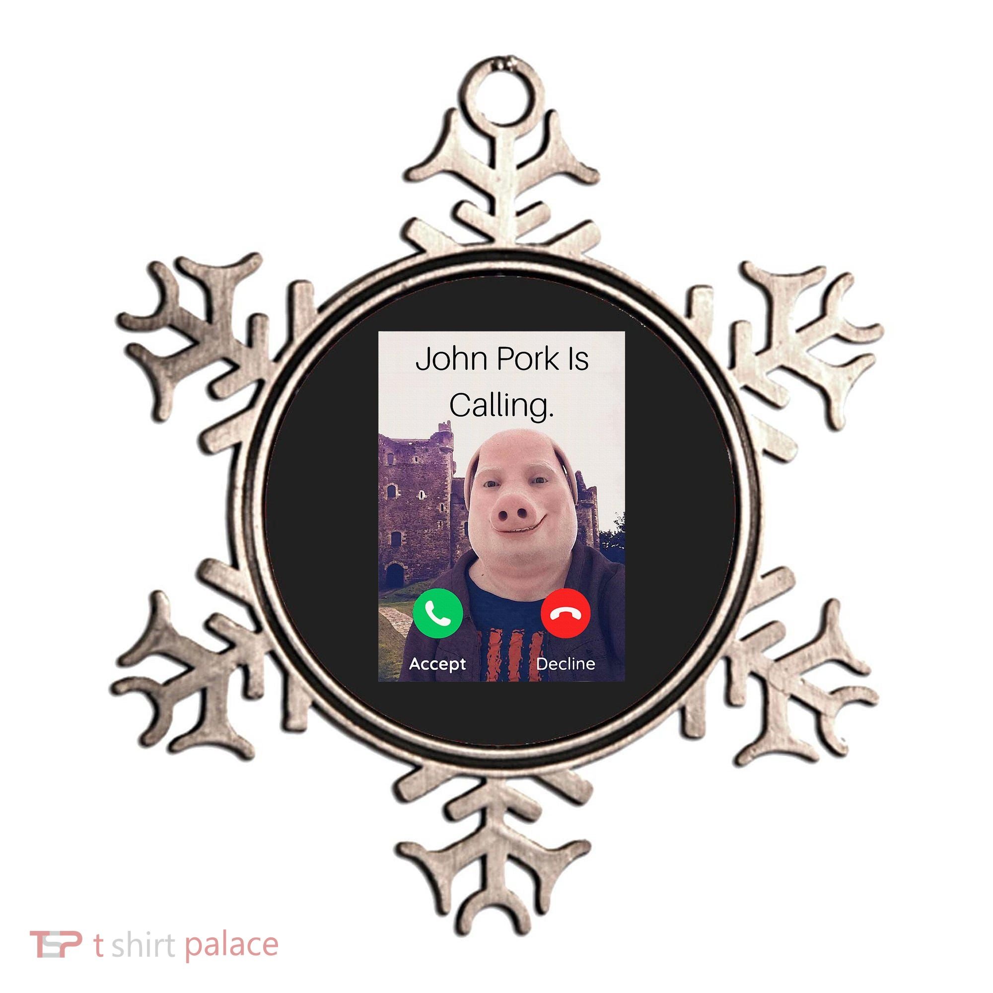 John Pork Is Calling Fuuny Answer Call Phone  Ornament