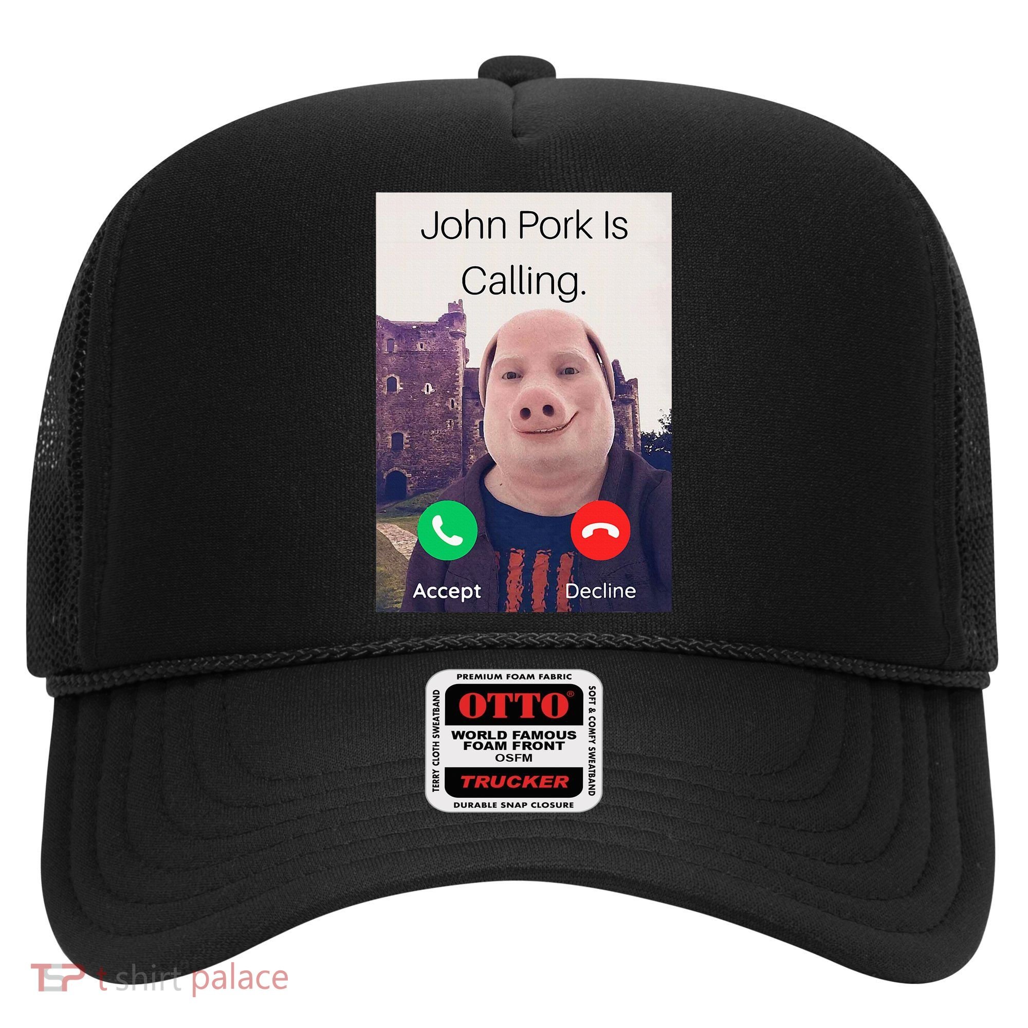 John Pork Is Calling Fuuny Answer Call Phone  Hat