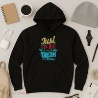 Just Living The Dream Modern Calligraphy Style Hoodie thumb 3