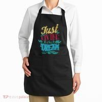 Just Living The Dream Modern Calligraphy Style Apron thumb 2