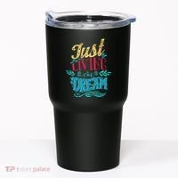 Just Living The Dream Modern Calligraphy Style Tumbler thumb 0