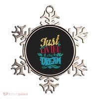 Just Living The Dream Modern Calligraphy Style Ornament thumb 0