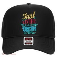 Just Living The Dream Modern Calligraphy Style Hat thumb 0