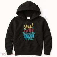 Just Living The Dream Modern Calligraphy Style Kids Hoodie thumb 0