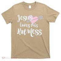 Jesus Loves This Hot Mess Funny T-Shirt thumb 0