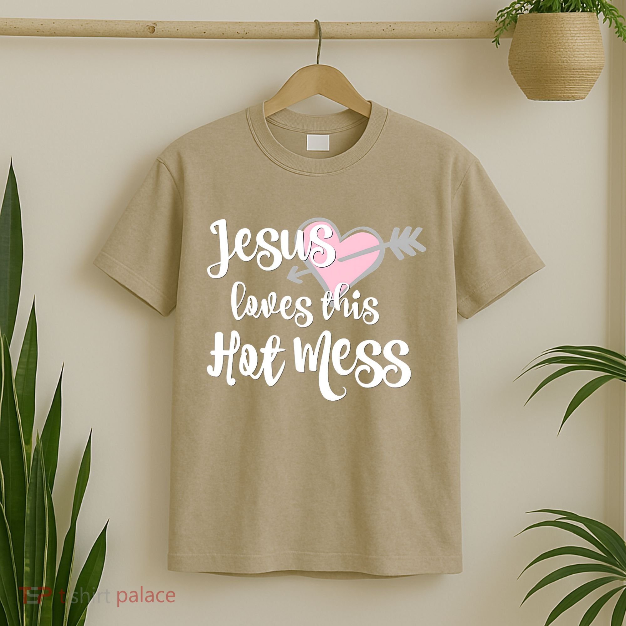 Jesus Loves This Hot Mess Funny T-Shirt