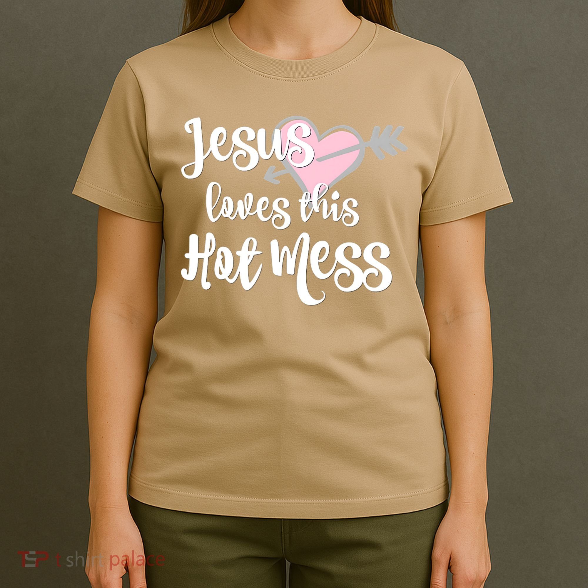 Jesus Loves This Hot Mess Funny T-Shirt