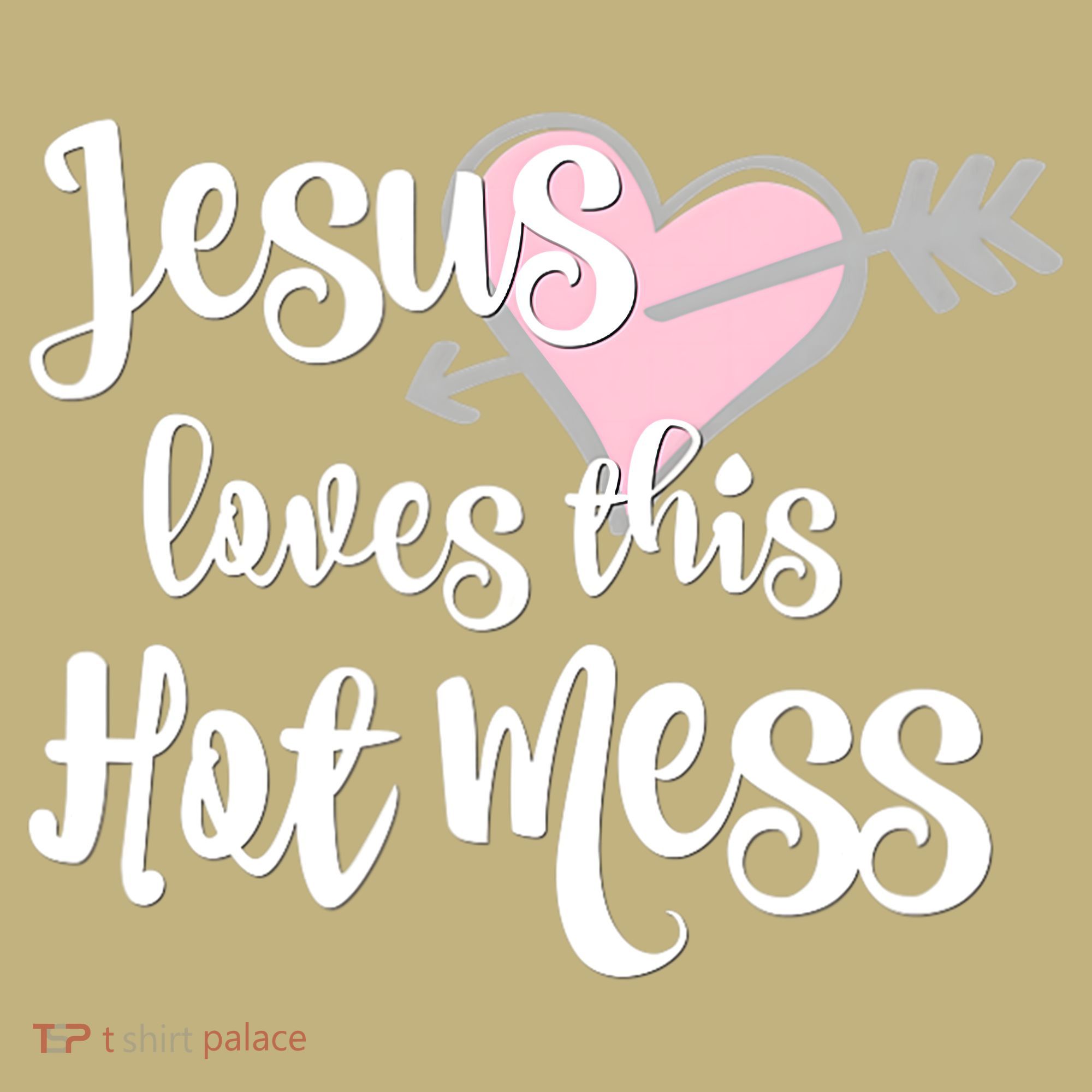 Jesus Loves This Hot Mess Funny Mousepad