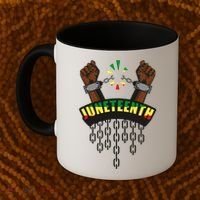 Juneteenth Locked Up Hands Freedom Coffee Mug thumb 2