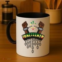 Juneteenth Locked Up Hands Freedom Coffee Mug thumb 4