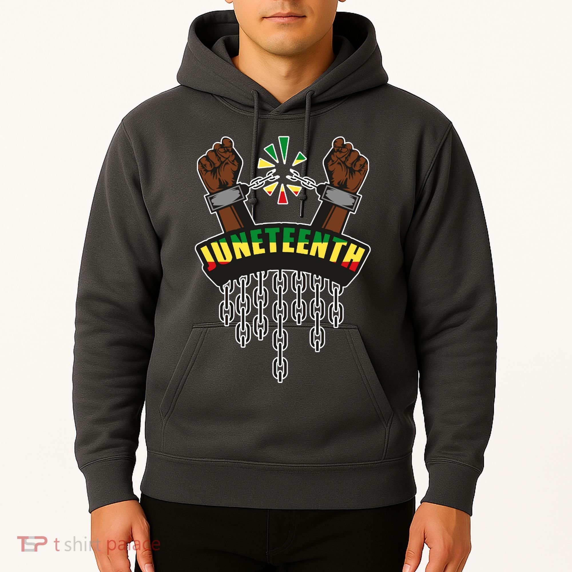 Juneteenth Locked Up Hands Freedom Hoodie