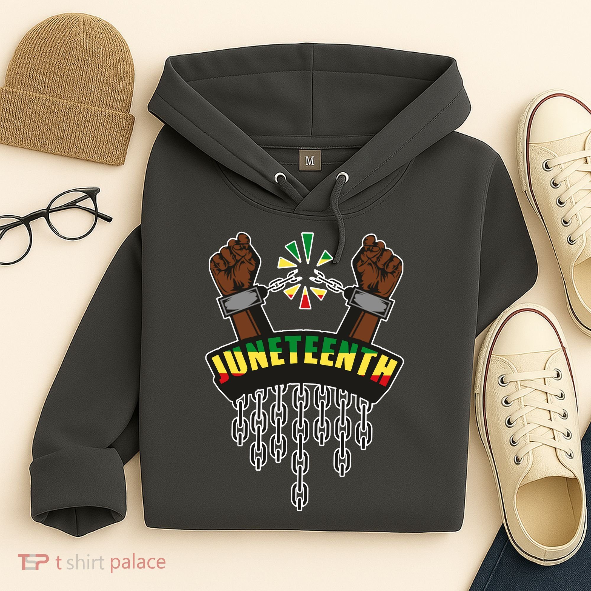 Juneteenth Locked Up Hands Freedom Hoodie