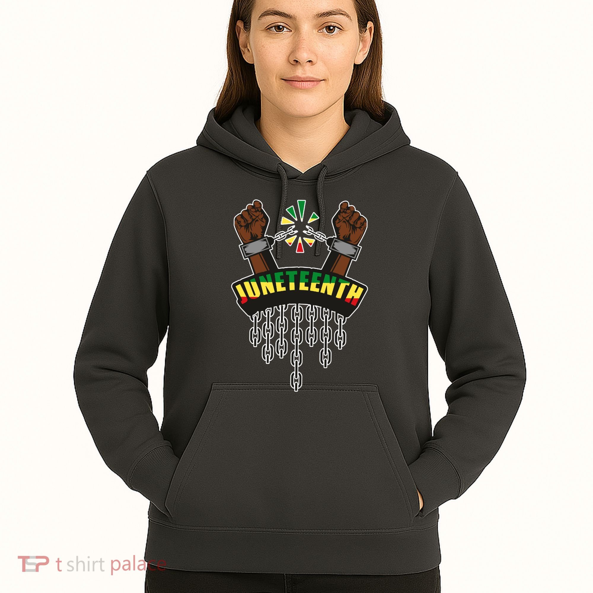 Juneteenth Locked Up Hands Freedom Hoodie