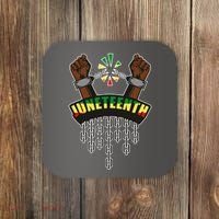 Juneteenth Locked Up Hands Freedom Coaster thumb 0