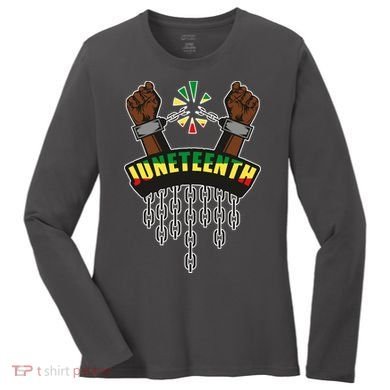 Juneteenth Locked Up Hands Freedom Women's Long Sleeve Shirt