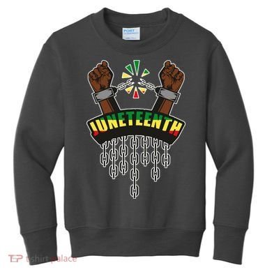 Juneteenth Locked Up Hands Freedom Kids Sweatshirt