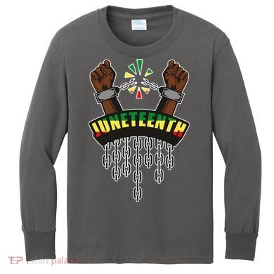 Juneteenth Locked Up Hands Freedom Kids Long Sleeve Shirt