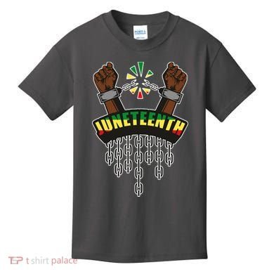 Juneteenth Locked Up Hands Freedom Kids T-Shirt
