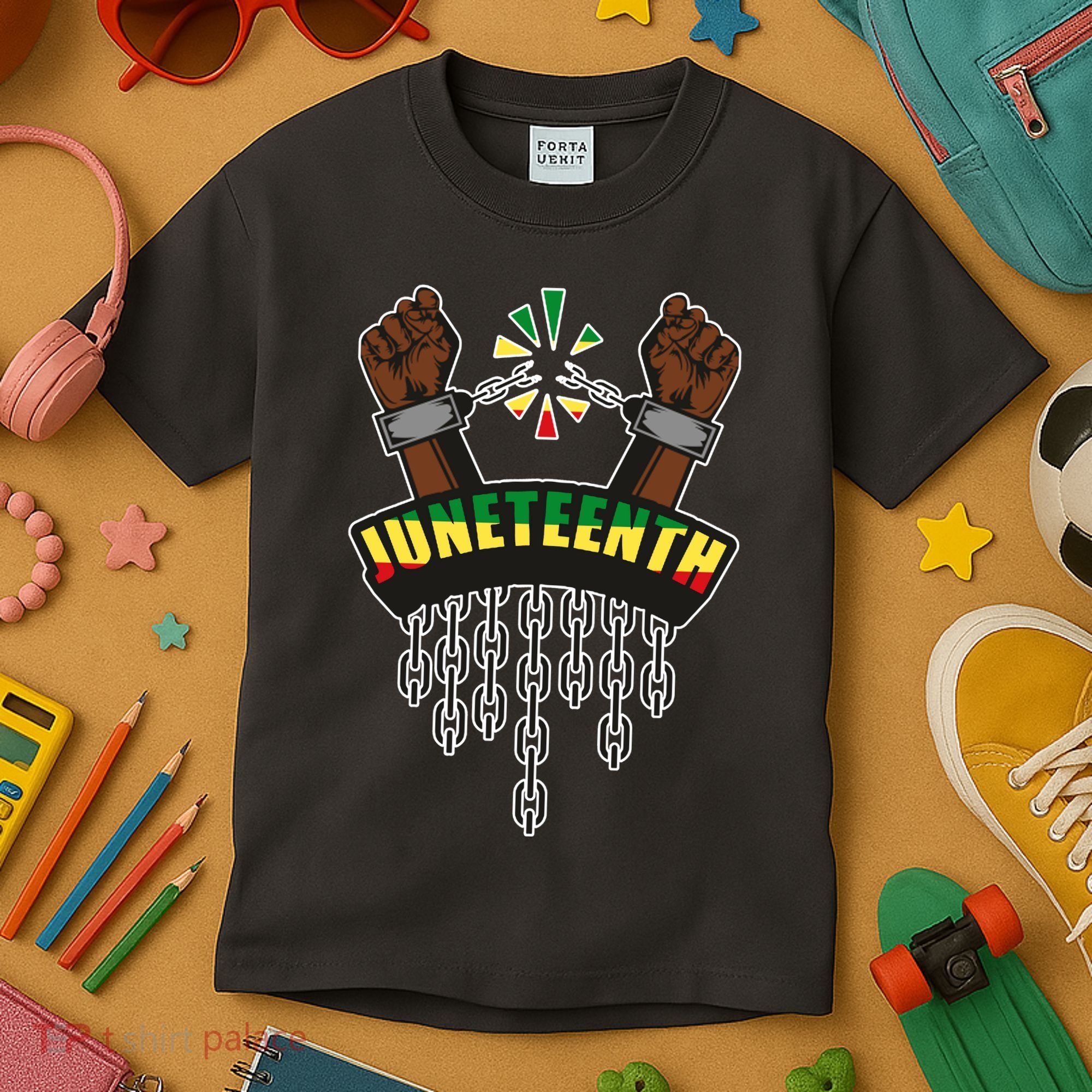 Juneteenth Locked Up Hands Freedom Kids T-Shirt