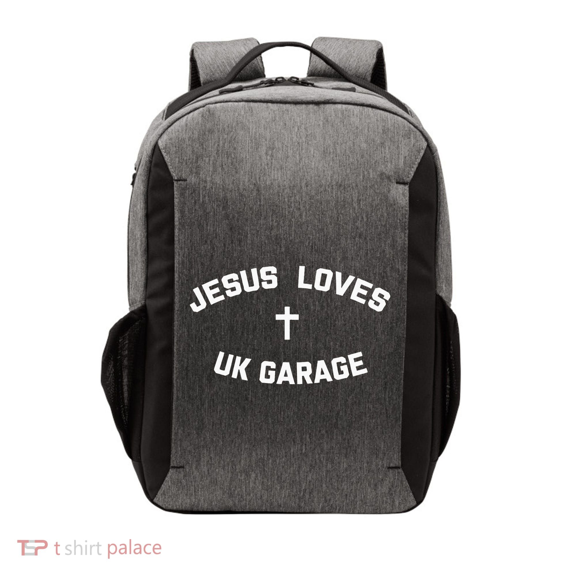 Jesus Loves UK Garage Vector Backpack