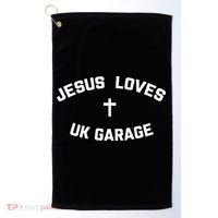Jesus Loves UK Garage Golf Towel thumb 0