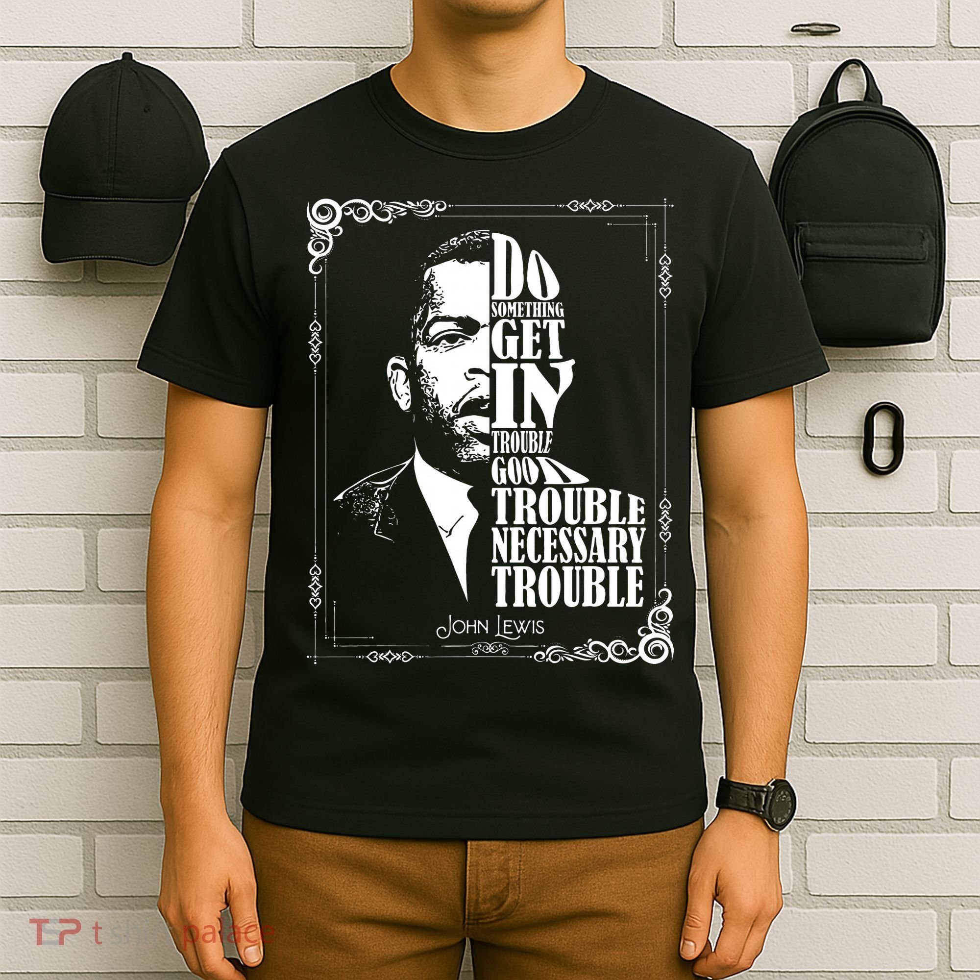 John Lewis Vintage Tee Get in Good Necessary Trouble T-Shirt