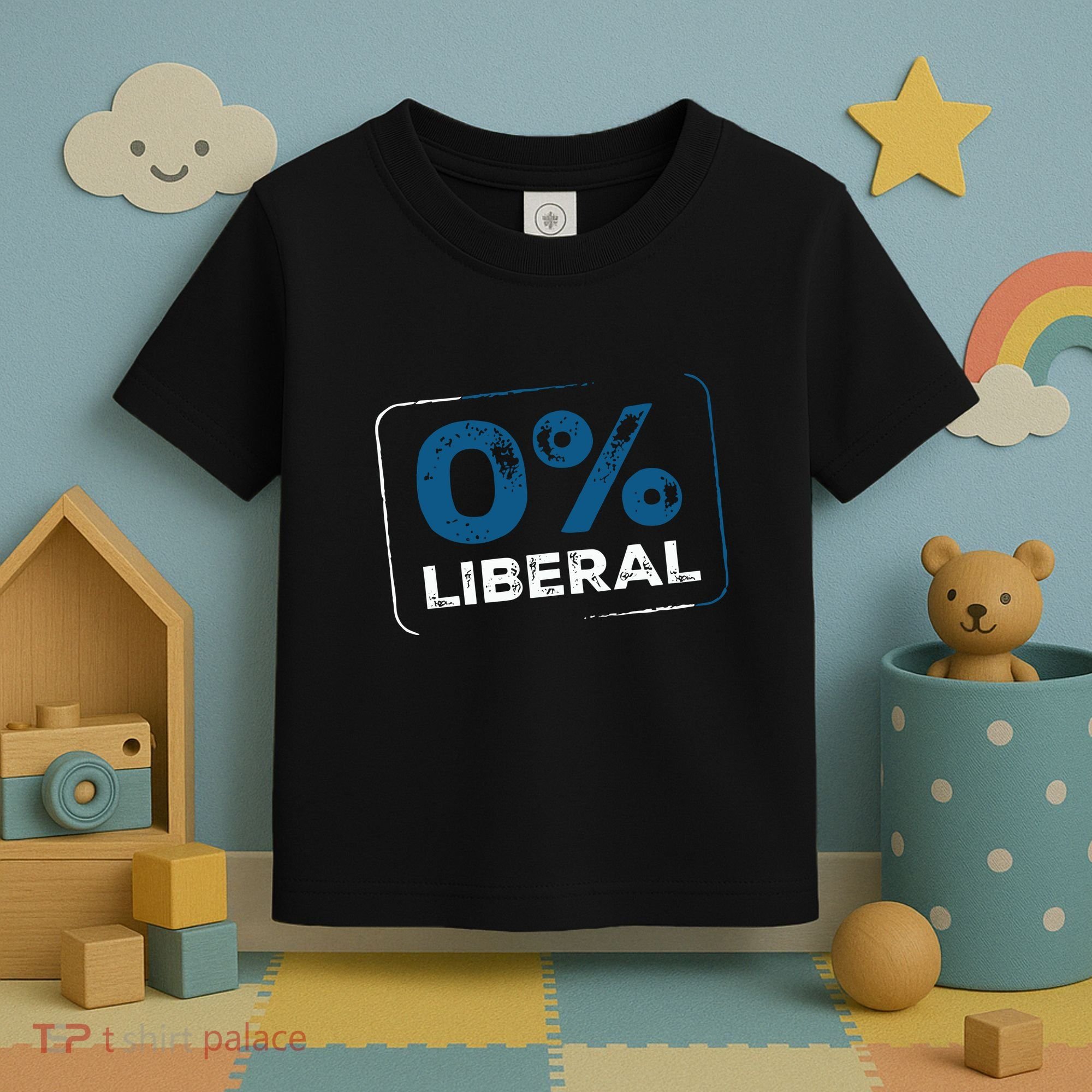 Wearing 0% Liberal Toddler T-Shirt