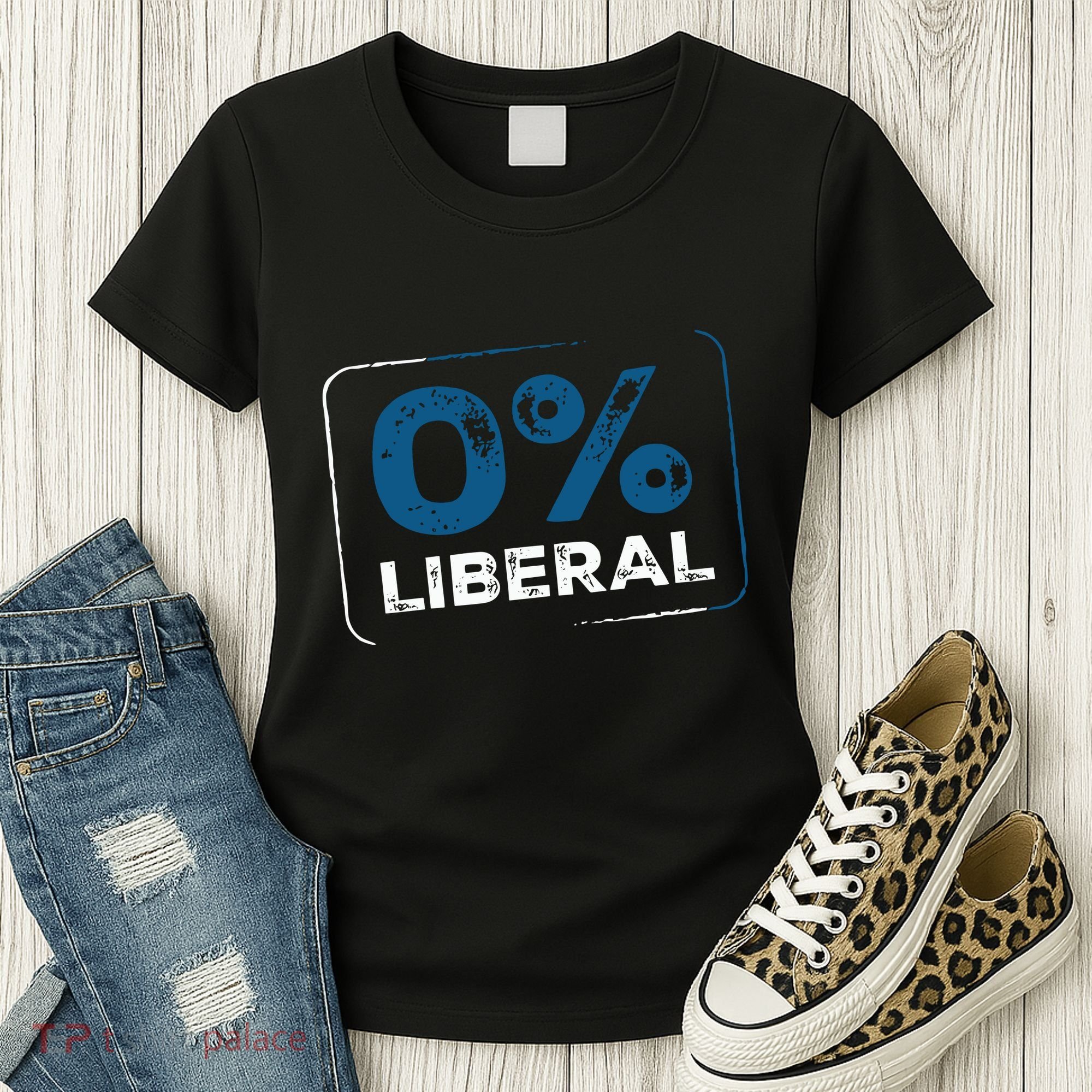 Wearing 0% Liberal Women's T-Shirt