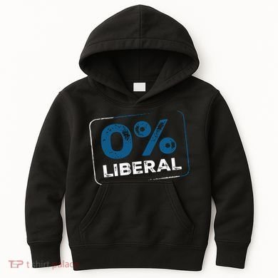 Wearing 0% Liberal Kids Hoodie
