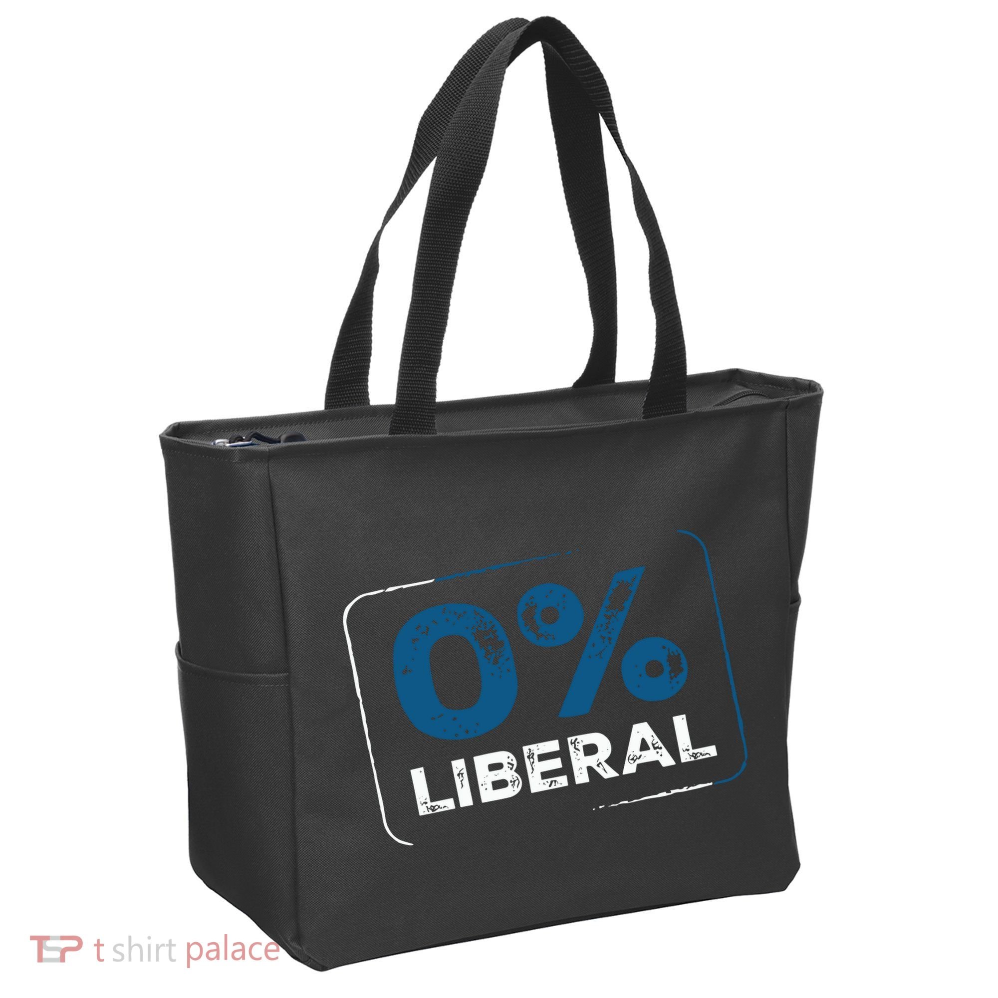 Wearing 0% Liberal Tote Bag