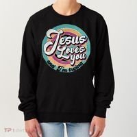 Jesus Loves You And Im Trying Women's Sweatshirt thumb 0